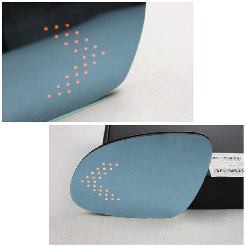 LED Side Mirror with Yellow Turn Signal Arrows for VW MK7 2014+