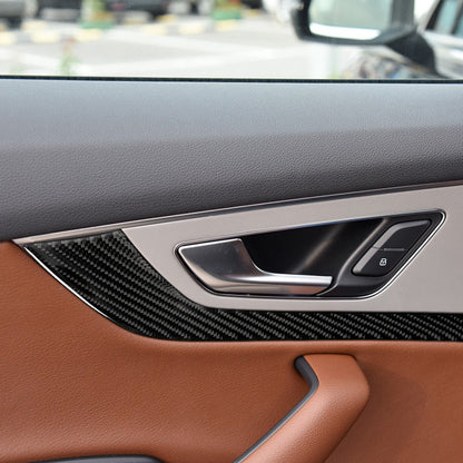 (4pcs per Set) Carbon Fiber Interior Door Handle Cover Sticker for Audi 2016-2019 Q7 SQ7