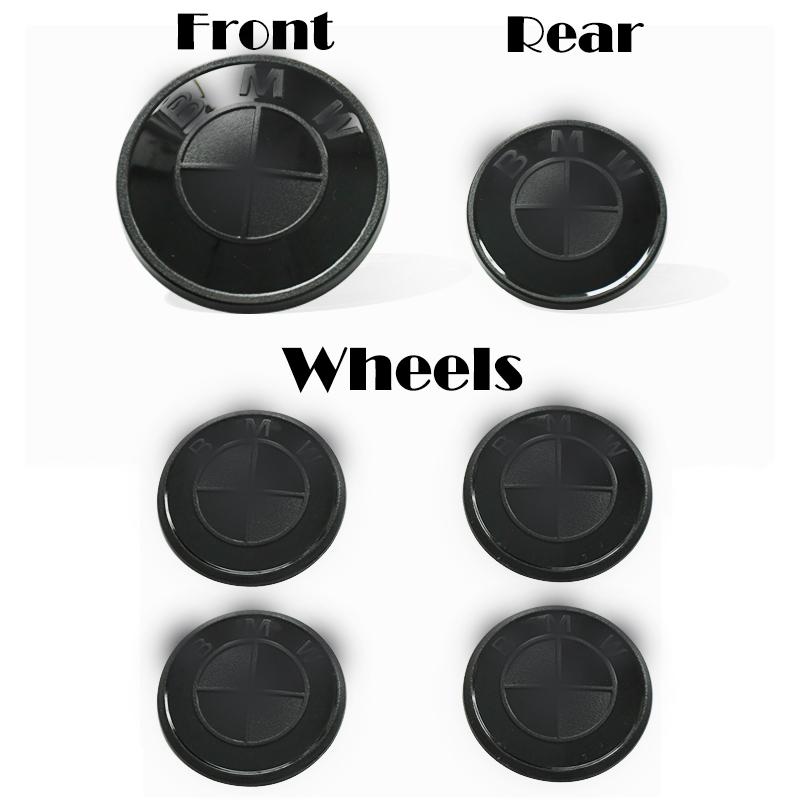 ABS All Black Emblem Badge Sticker for Bimmer X1 X3 X5 2018-2021