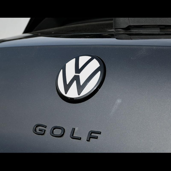 Pinalloy Front and Back Badge White Emblem Sticker + Frame for VW MK8 Golf8