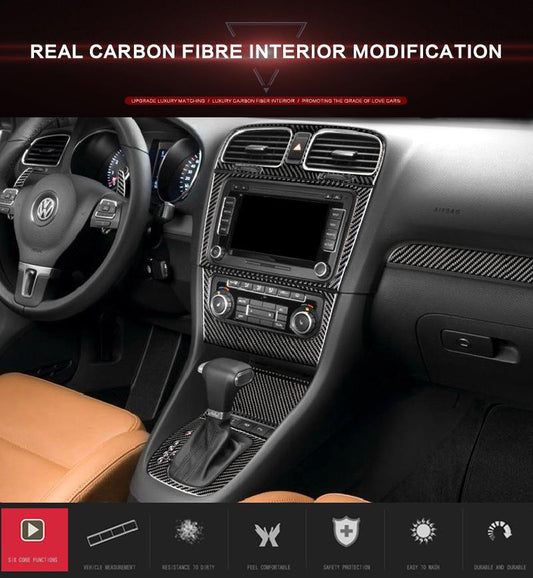 Pinalloy Glue Carbon Fiber Inner Deco for VW golf 6 GTI R MK6