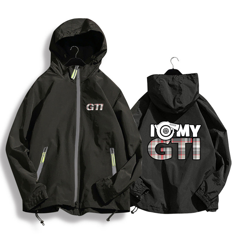 GTI Hooded Jacket Hoddie men's Cardigan Jacket (V4 Black)
