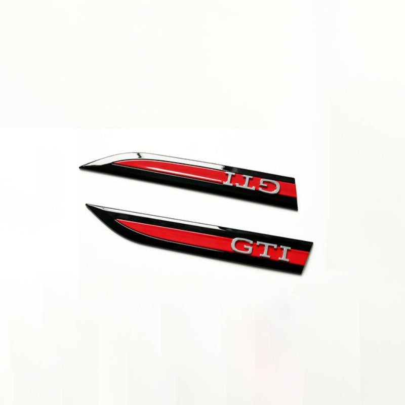 (Set of 2) Pinalloy ABS Stickers Blade Side Mark Emblem with GTI Wording MK8 version