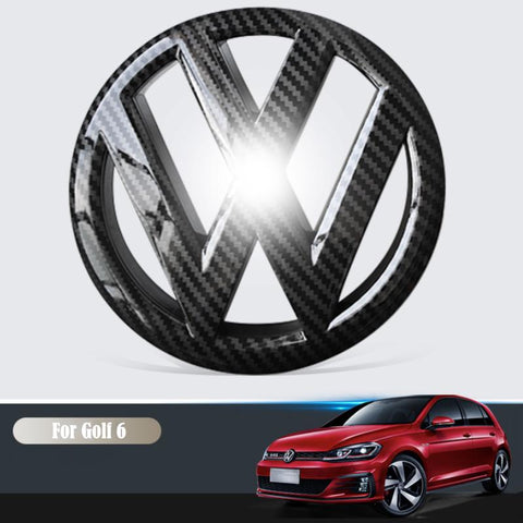 1 Stück Rot Carbon Lenkrad-Logo-Ring Aufkleber trimmen Für VW Golf 7  2014-2019