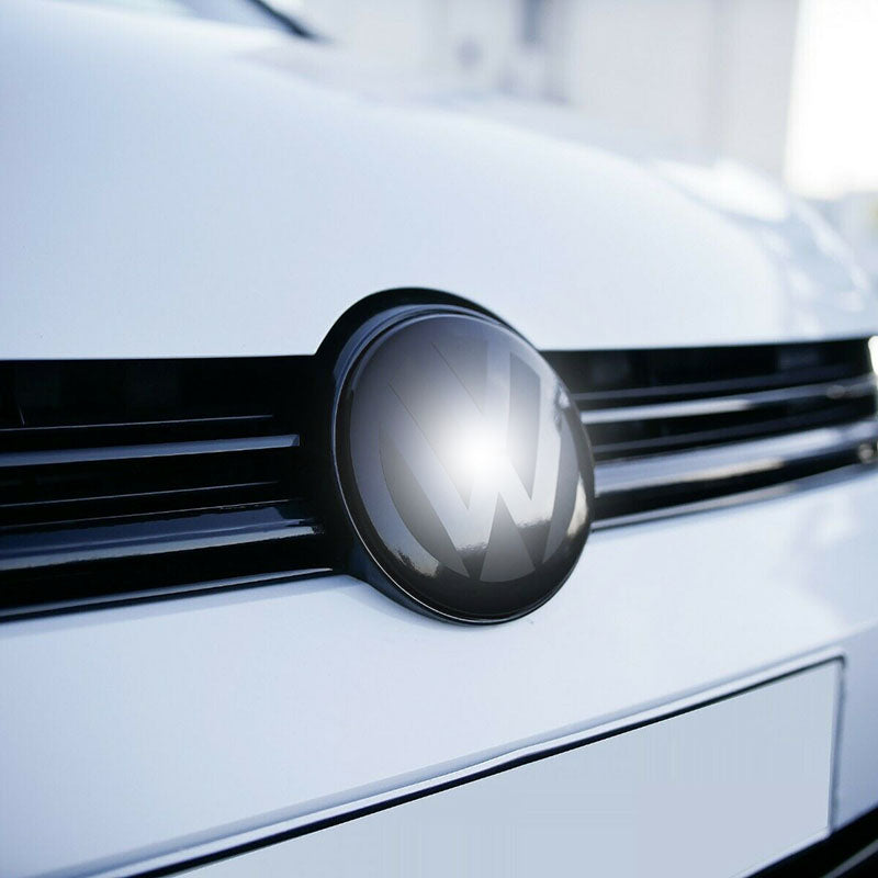 Overlay Protective Sticker ABS Made Front and Rear Black Emblem Flat Stickers for 2010-2013 Golf 6 MK6 GTI/R Models