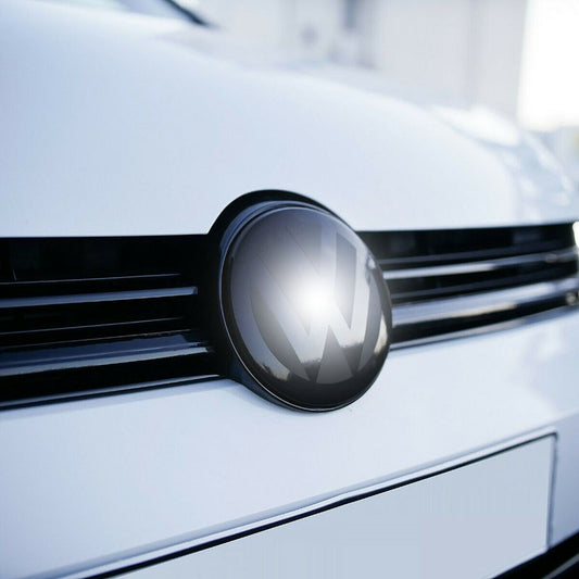 Overlay Protective Sticker ABS Made Front and Rear Black Emblem Flat Stickers for 2010-2013 Golf 6 MK6 GTI/R Models