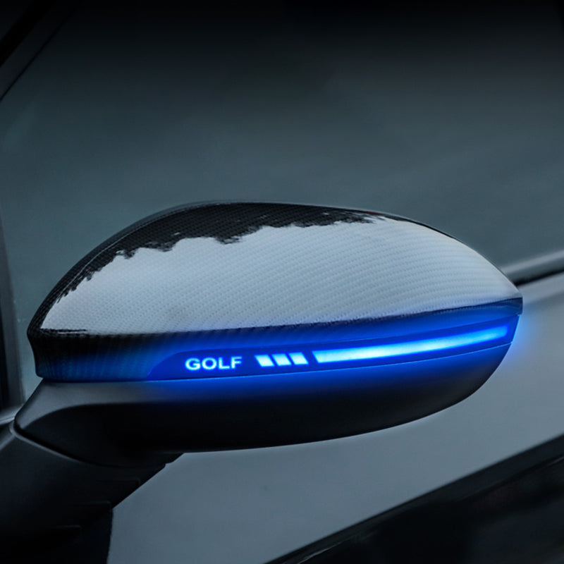 N/A8 Dynamic Led Side Mirror Sequential Turn Signal Lights Smoked Lens For  VW Golf 7 MK7 GTI 7 R 7.5 Golf Sportsvan (Blue+Yellow)