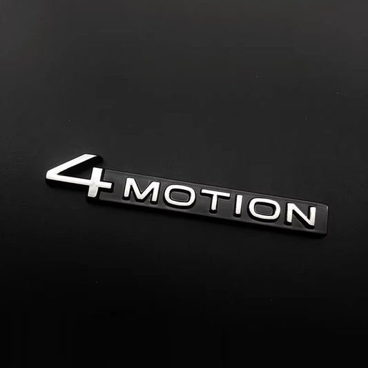 Pinalloy ABS Stickers Mark Emblem with 4 Motion Wording (Black Silver)