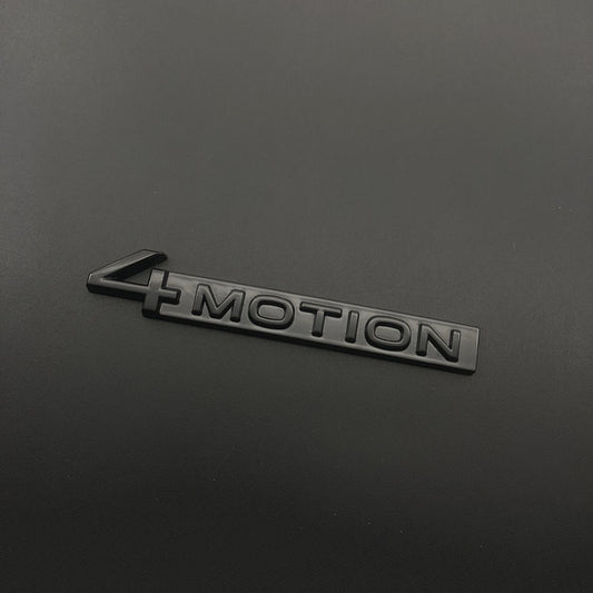 Pinalloy ABS Stickers Mark Emblem with 4 Motion Wording (Black Black)