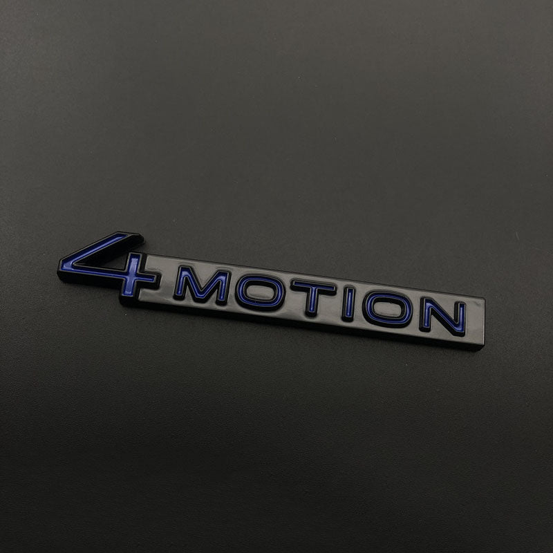 Pinalloy ABS Stickers Mark Emblem with 4 Motion Wording (Black Blue)