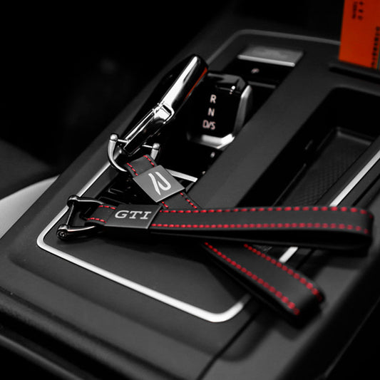 Pinalloy Genuine Stitched Leather Key Chain for GTI Type R