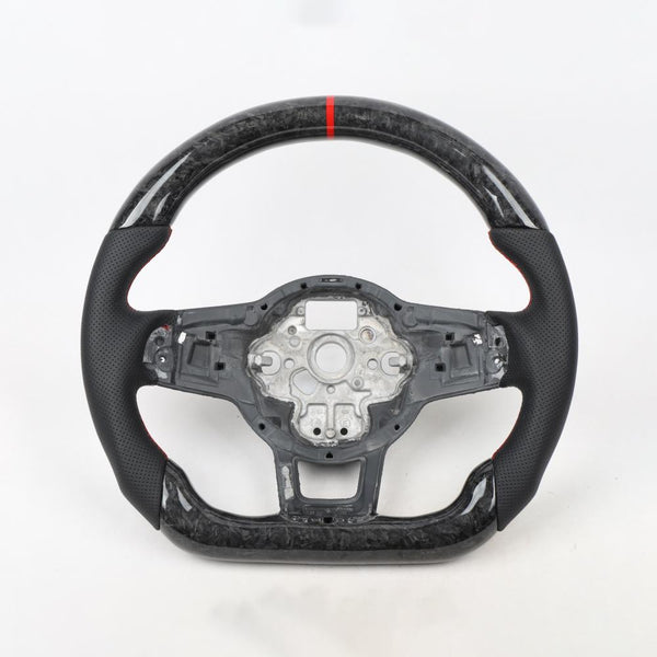 Pinalloy Forged Carbon Fiber Re-manufactured Steering Wheel For VW MK7 Rline GTS GLI GTI 2015+