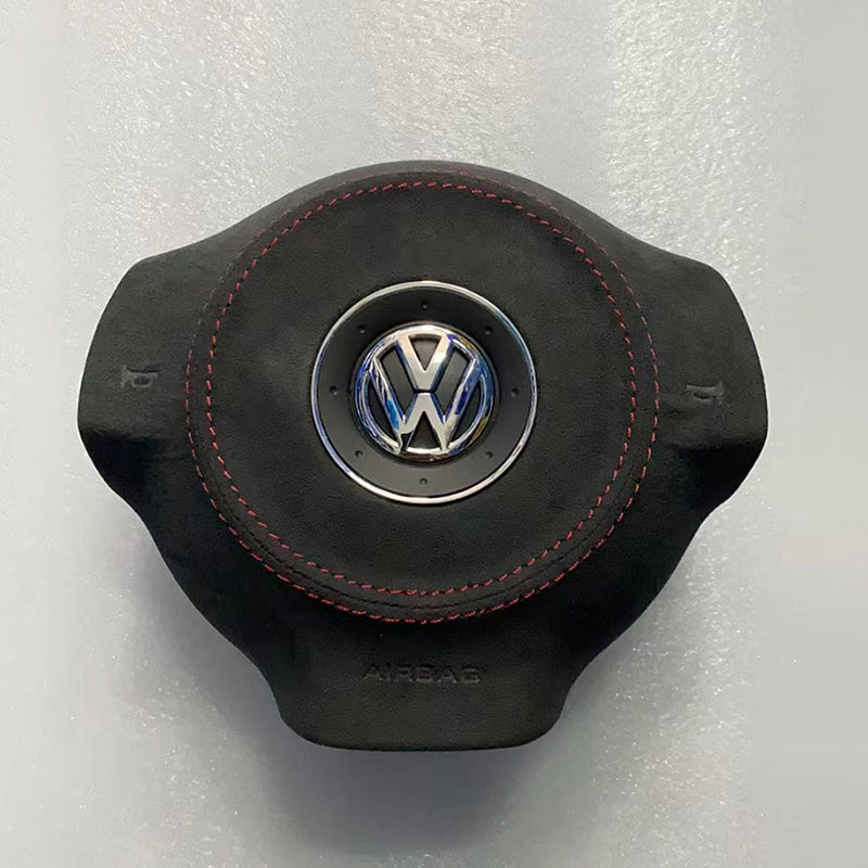 Pinalloy Alcantara Steering Wheel Airbag Cover for VW MK6 2010-2014