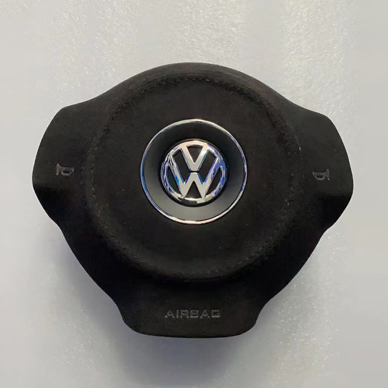 Pinalloy Alcantara Steering Wheel Airbag Cover for VW MK6 2010-2014 (BK Ver)