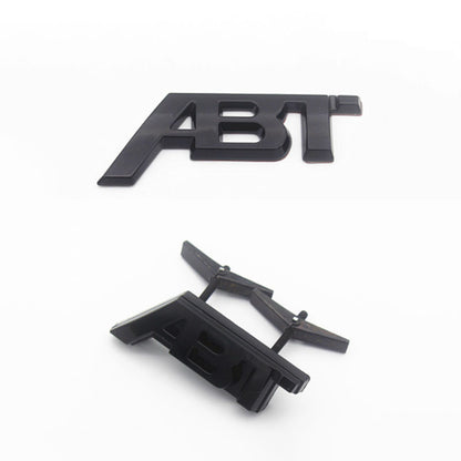3D Thick ABS ABT Wording Sticker Badge and Front Emblem (Black)