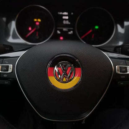 Steering Wheel Emblem Germany Flag Style Sticker For Volkswagen Golf 6 Polo 2013 - 2015