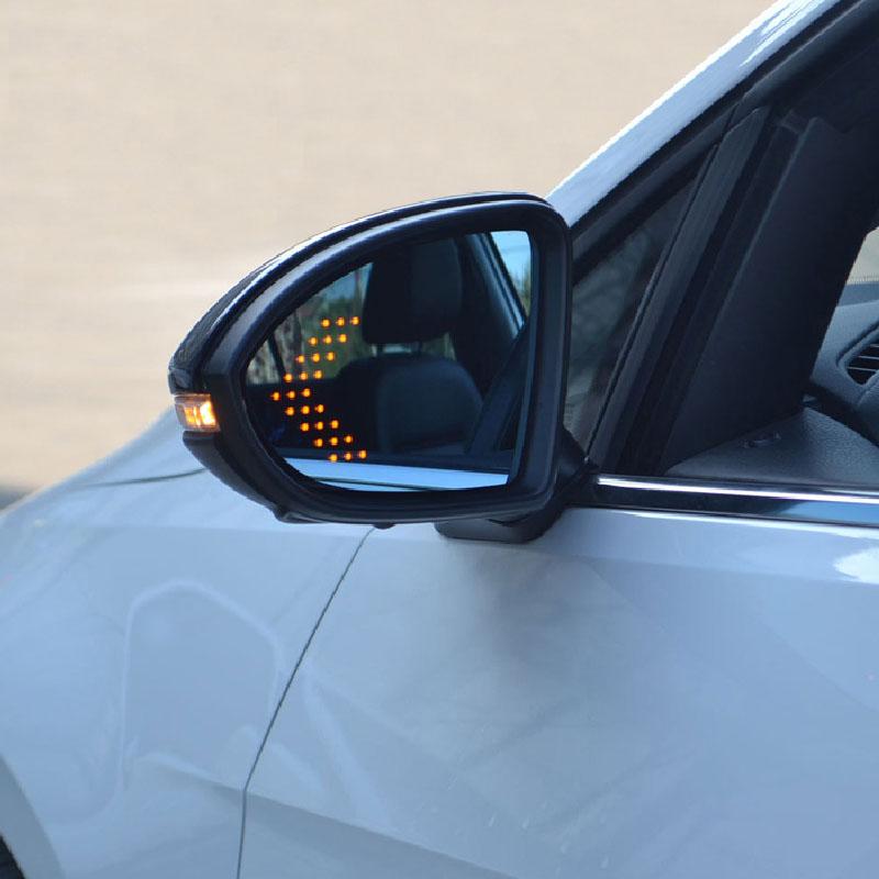 LED Side Mirror with Yellow Turn Signal Arrows for VW MK7 2014+