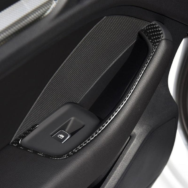 Carbon Fiber Door Handles Frame Cover Trim Sticker for A3 8V 2014-2019 - Pinalloy Online Auto Accessories Lightweight Car Kit 