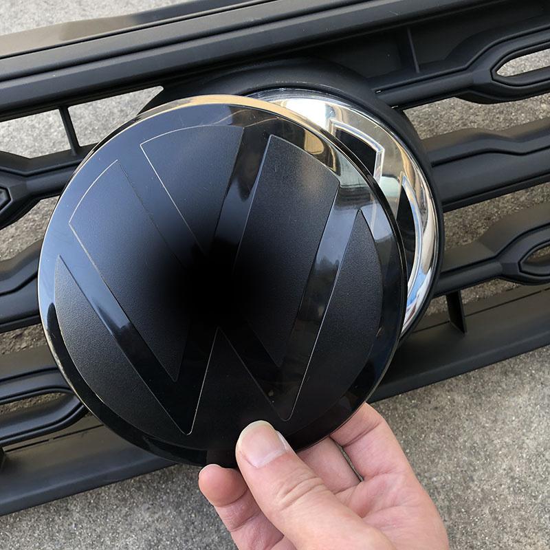 Overlay Protector ABS Made Front and Back Black Emblem Badge Stickers For 2018 - 2020 Tharu R Line