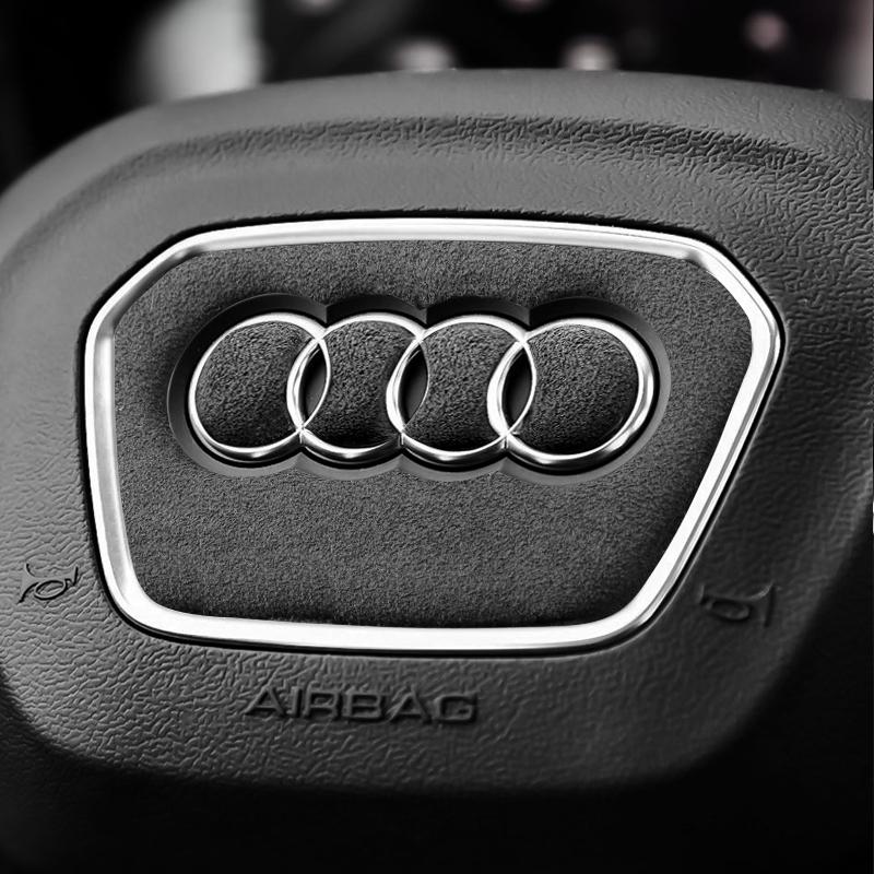 Pinalloy Steering Wheel Emblem for Audi 2017 to 2023, including A4L, Q2L,  A3, A5, and S3