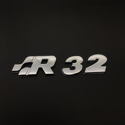 Pinalloy Silver ABS Stickers Mark Emblem with R32 Wording