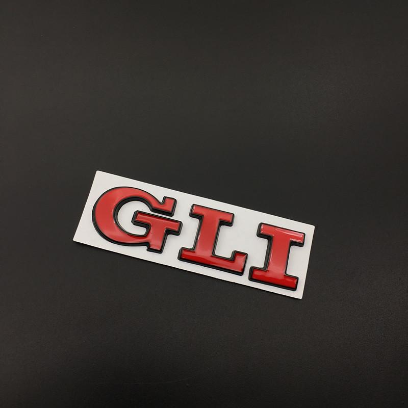 GLI Wording Emblem Chrome Stickers Mark Metal Lappet Decals Labeling (RDBK)