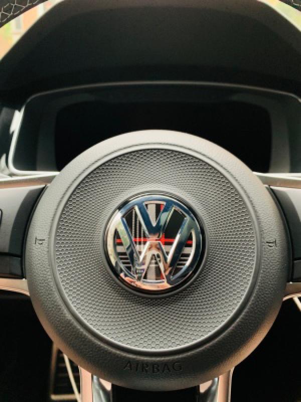 Scottish Plaid Steering Wheel Sticker Badge Emblem for Volkswagen VW MK7 GTI - Pinalloy Online Auto Accessories Lightweight Car Kit 