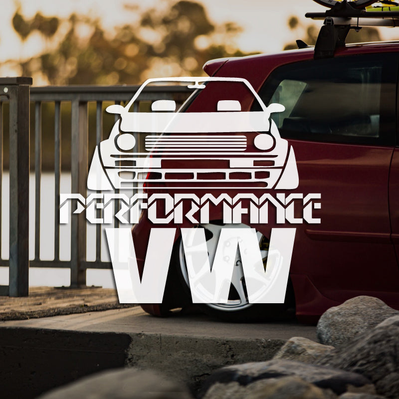 Car Sticker  TikTok Style "Performance VW" with car logo