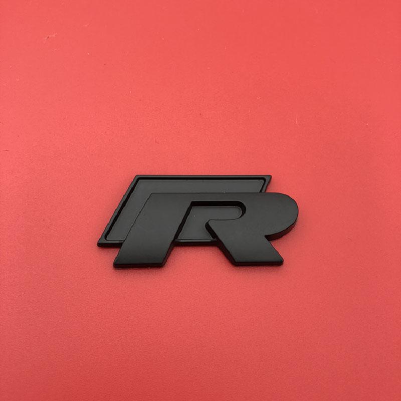 Black R Rline Wording Emblem Chrome Stickers Mark Metal Lappet Decals Label