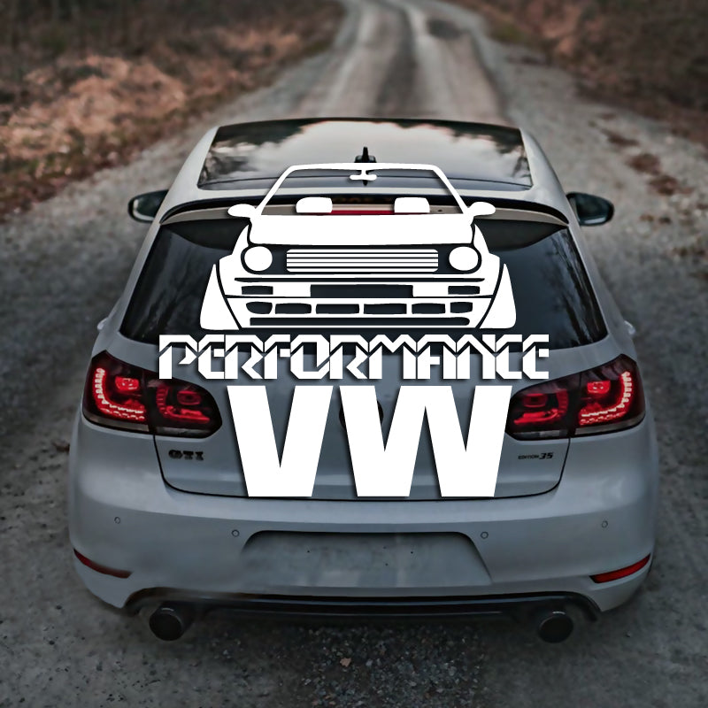 Car Sticker  TikTok Style "Performance VW" with car logo