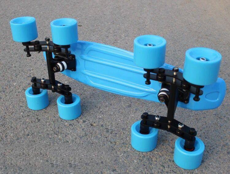 (Set of 2) Pinalloy Go Green Black Tandem Axle Double Wheeled Kit Set for Skateboard Longboard (Version2) - Pinalloy Online Auto Accessories Lightweight Car Kit 