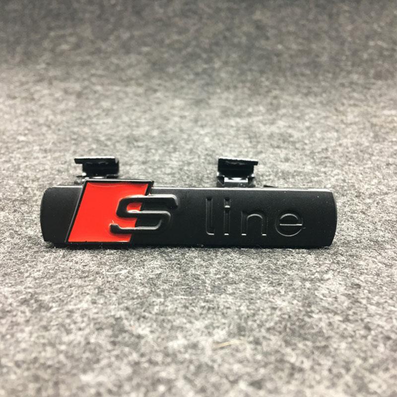 Dark Metal ABS Universal (74 x 17mm) S-line3D Emblem Frame Stickers for A3 A4L