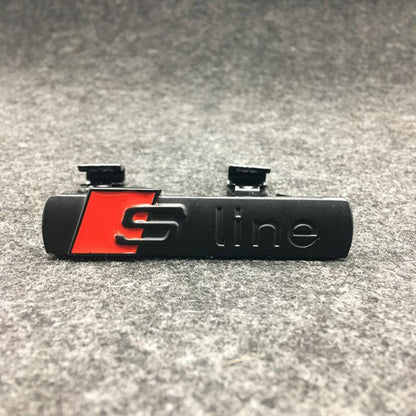 Dark Metal ABS Universal (74 x 17mm) S-line3D Emblem Frame Stickers for A3 A4L