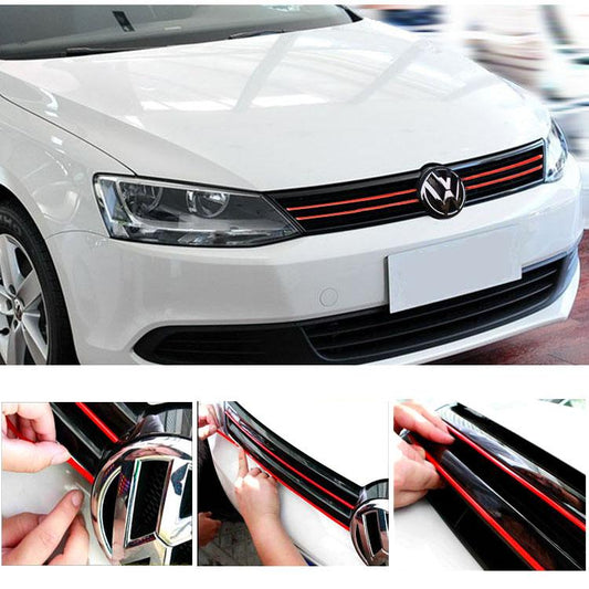 Pinalloy Mesh Front Grill Red Sticker Line Liner For VolksWagen VW Golf MK7 MK7.5 - Pinalloy Online Auto Accessories Lightweight Car Kit 