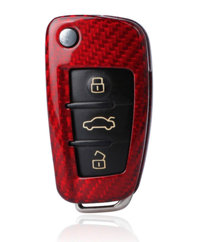 Glossy Carbon-Look Schlüssel Cover passend für Audi Schlüssel SEK14-A,  18,95 €