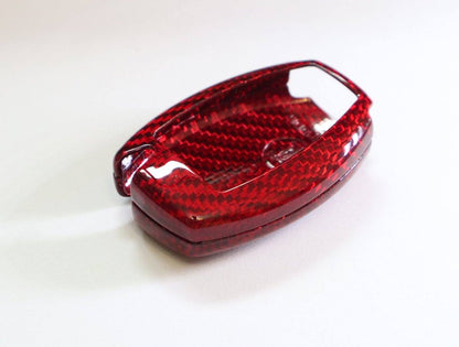 Pinalloy Deluxe Real Red Carbon Fiber Remote Key Cover Case Shell for Mercedes Benz - Pinalloy Online Auto Accessories Lightweight Car Kit 