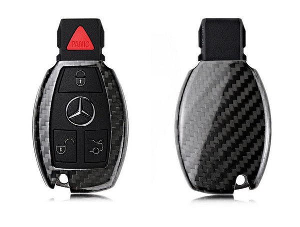Deluxe Real Carbon Fiber Remote Key Cover Case Shell for Mercedes Benz - Pinalloy Online Auto Accessories Lightweight Car Kit 