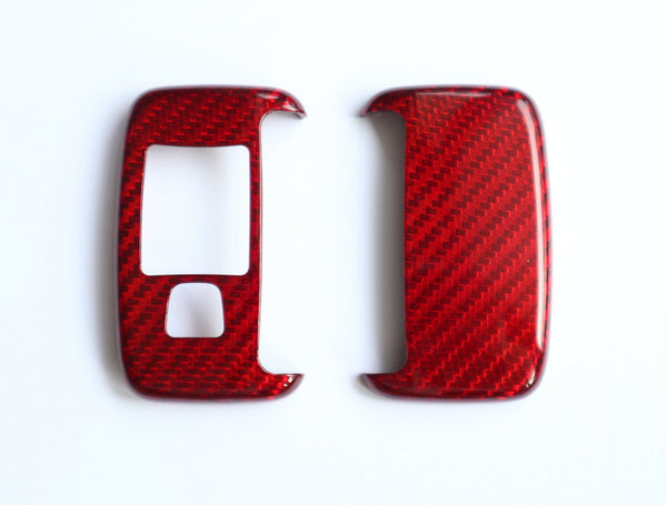 Pinalloy Deluxe Real Red Carbon Fiber Remote Key Cover  Skin Shell for Range Rover - Pinalloy Online Auto Accessories Lightweight Car Kit 