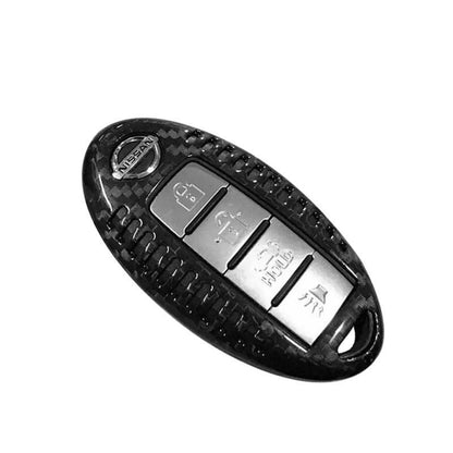 Deluxe Real Carbon Fiber Remote Keyless Key Cover Case Shell for Nissan infiniti - Pinalloy Online Auto Accessories Lightweight Car Kit 