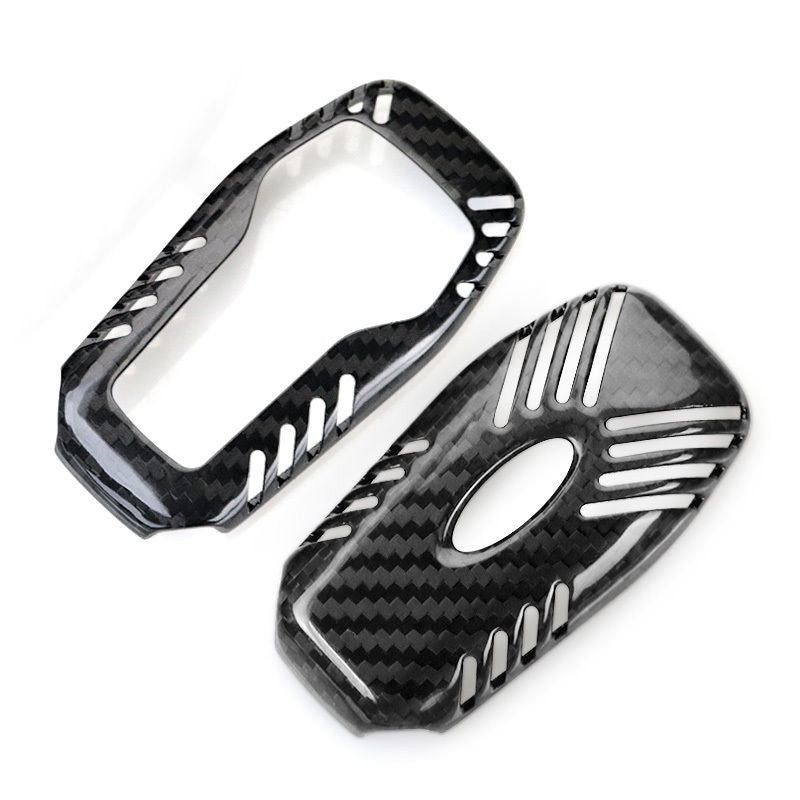 Deluxe Carbon Fiber 2015-17 Ford Mustang Remote Keyless Key Cover Case - Pinalloy Online Auto Accessories Lightweight Car Kit 
