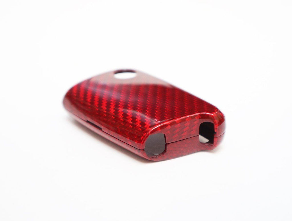 Pinalloy Deluxe Real Pure Carbon Fiber Key Cover Case Key Fob for VW G