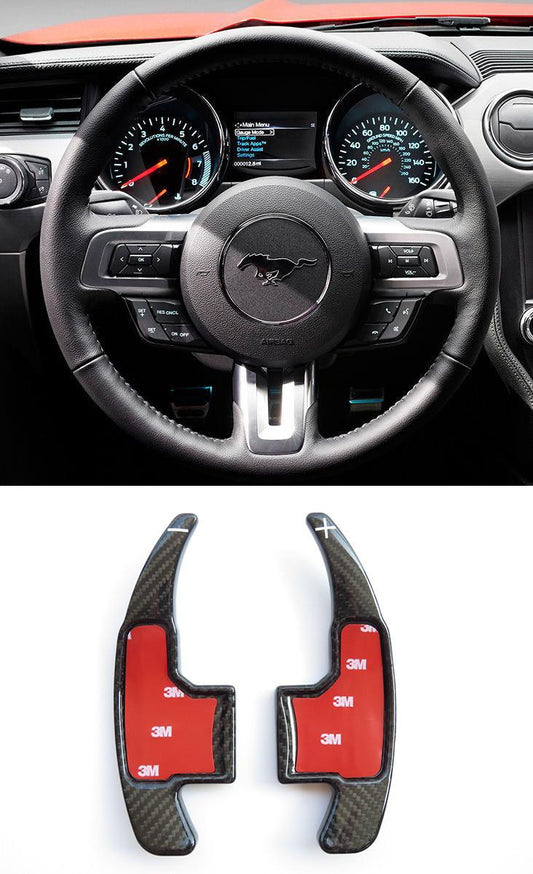 Pinalloy Real Carbon Steering Paddle Shifter Extension for Ford Mustang 2015-17 - Pinalloy Online Auto Accessories Lightweight Car Kit 