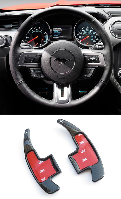 Pinalloy Real Carbon Steering Paddle Shifter Extension for Ford Mustang 2015-17 - Pinalloy Online Auto Accessories Lightweight Car Kit 