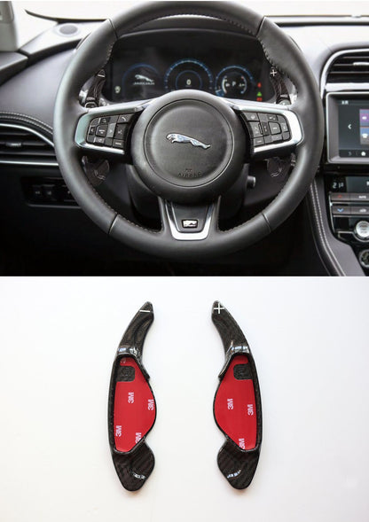 Pinalloy Carbon Fiber Steering Wheel Paddle Shifter Extension for Jaguar XF XJ Land Rover - Pinalloy Online Auto Accessories Lightweight Car Kit 