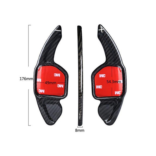 Pinalloy Carbon Fiber Steering Paddle Shifter Extension for Audi 2008-16 A3 A4 A5 A6 (Flat) - Pinalloy Online Auto Accessories Lightweight Car Kit 