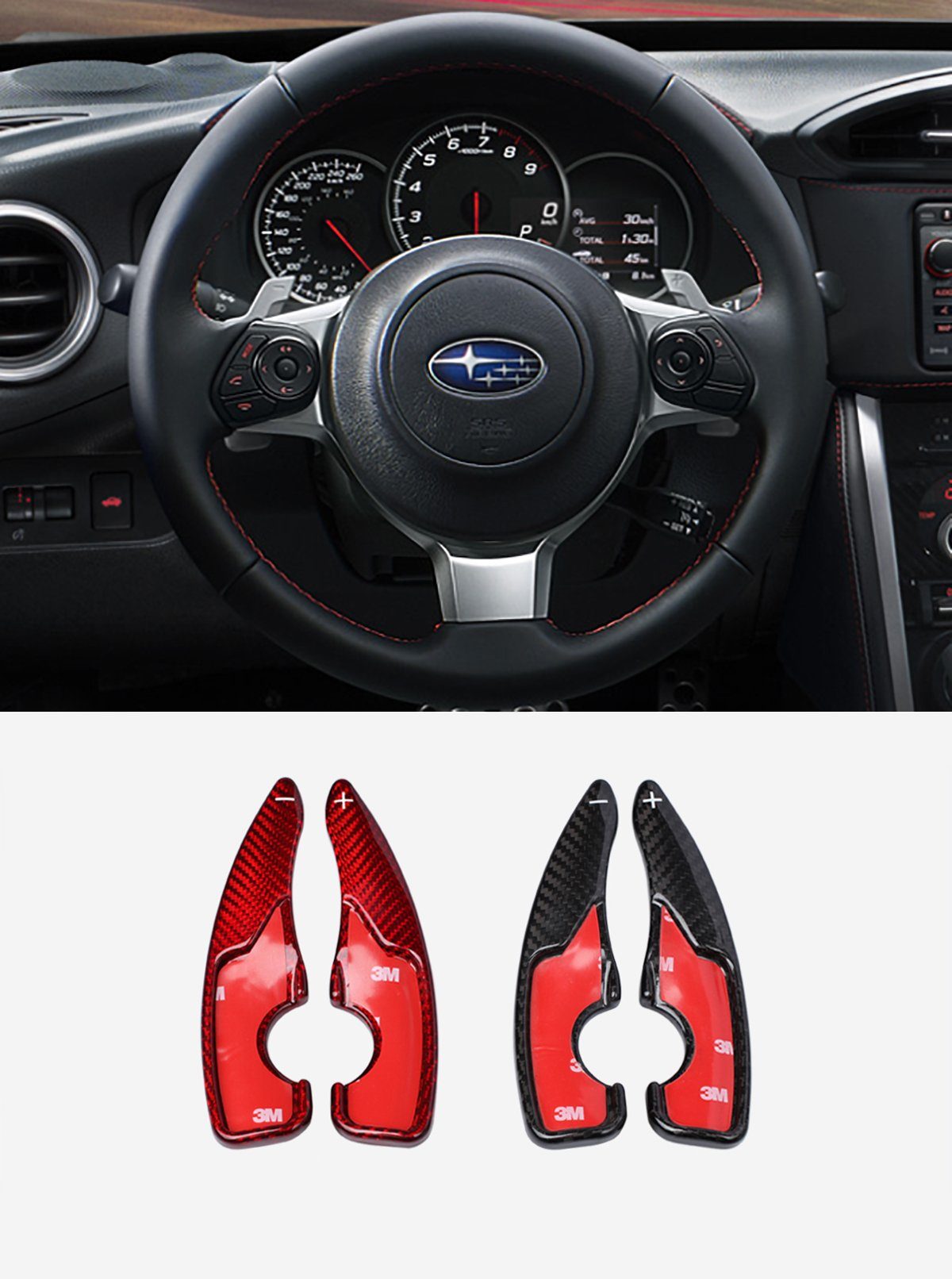 Pinalloy Real Carbon Fiber DSG Paddle Shifter Extensions for Toyota GT86 Subaru BRZ 2017-2019 - Pinalloy Online Auto Accessories Lightweight Car Kit 