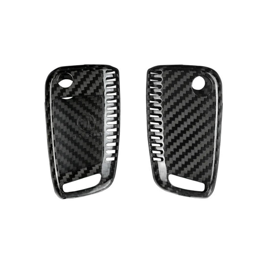 Pinalloy Deluxe Real Pure Carbon Fiber Key Cover Case Key Fob for VW Golf 7 MK7 (with GTI/R wording)