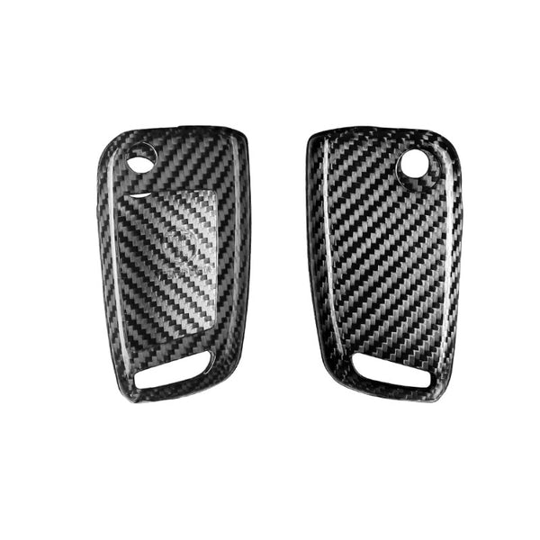 Pinalloy Deluxe Real Pure Carbon Fiber Key Cover Case Key Fob for VW Golf 7 MK7 (with GTI/R wording)