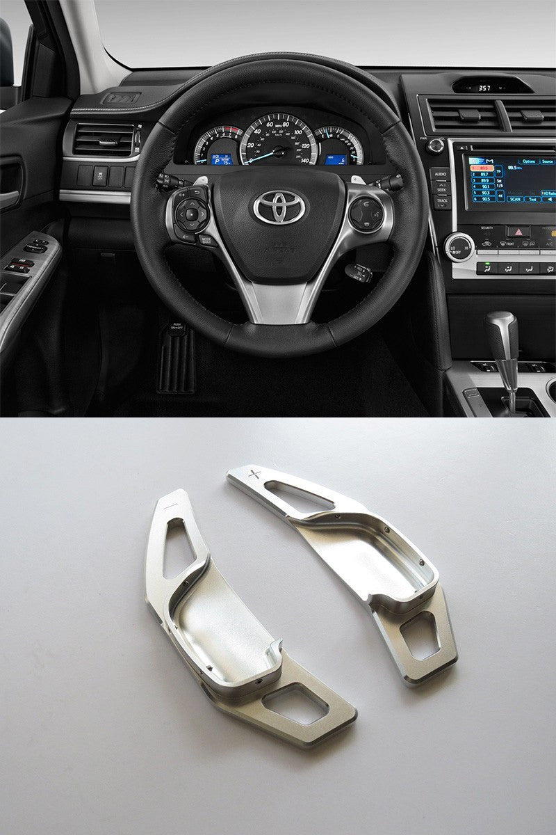 Pinalloy Silver Alloy Steering Wheel Extension Paddle Shift Extension for Toyota Corolla Camry 2010 - 2015 - Pinalloy Online Auto Accessories Lightweight Car Kit 